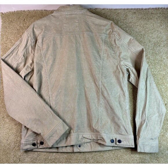 Old Navy Mens Beige Corduroy Classic Trucker Jacket Large - Picture 3 of 6